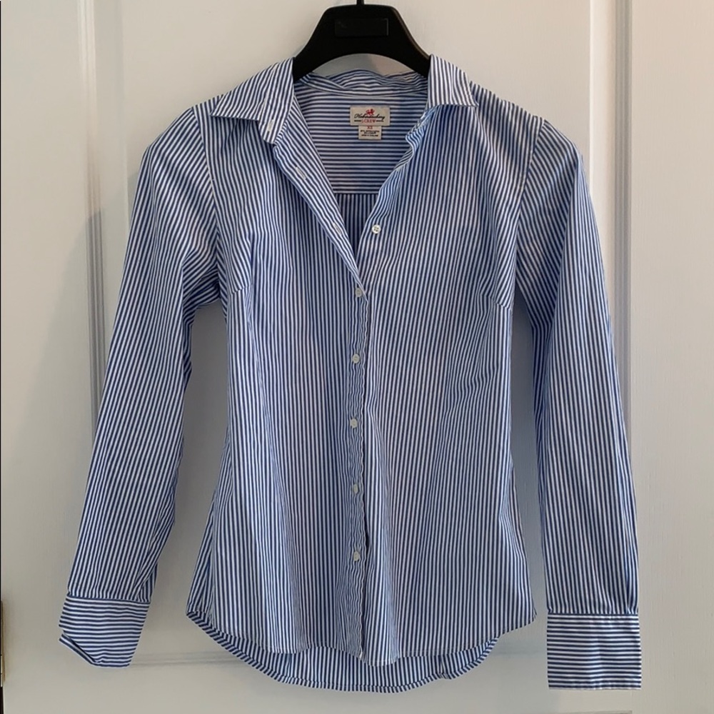 J. Crew button down - blue/white stripes